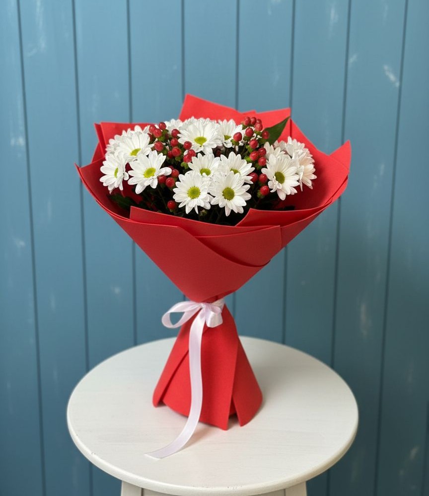 Букет цветов из: Хризантемы в Борисовке