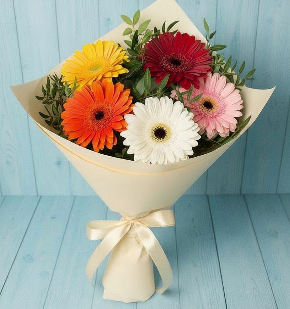 Букет цветов из: Герберы в Борисовке