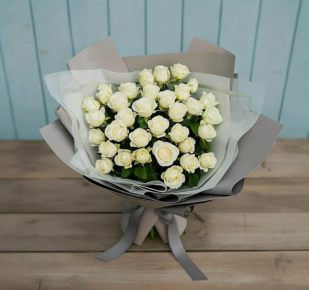 Букет Белоснежная нежность в Борисовке