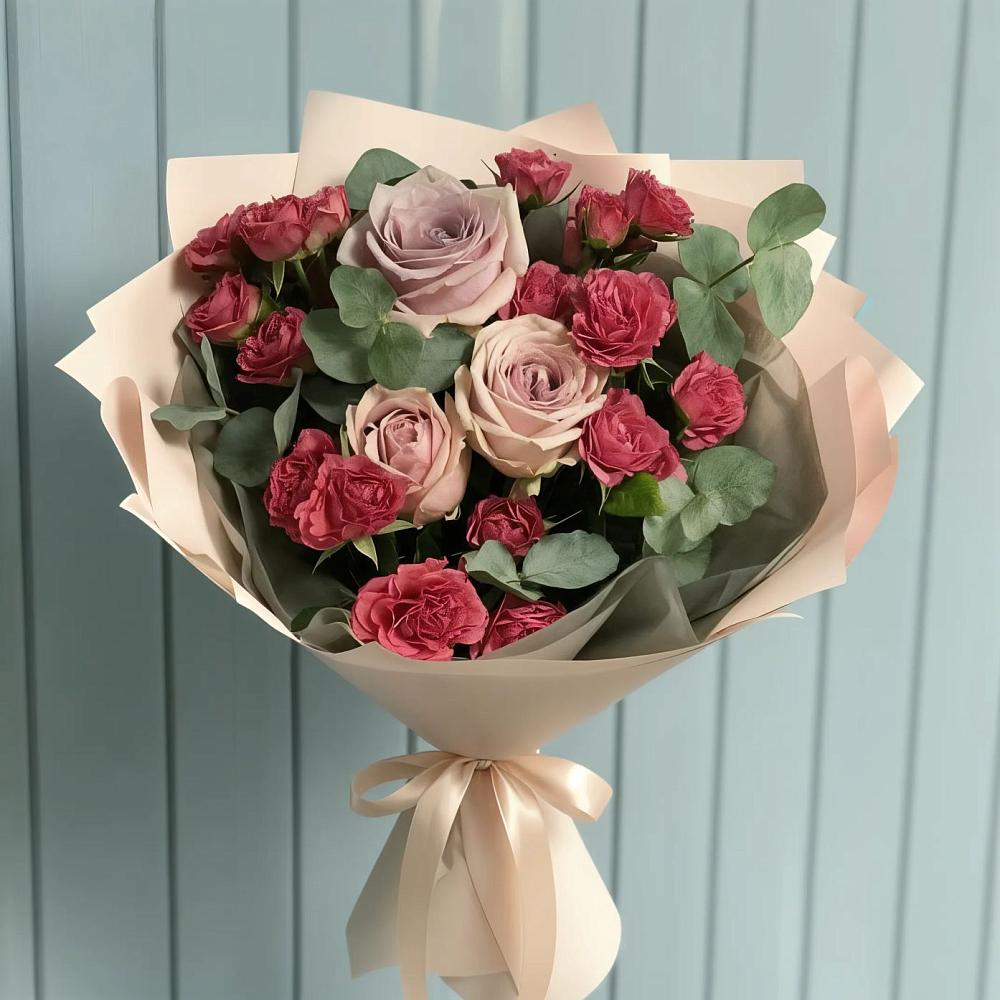 Букет цветов из: Гвоздики и Розы в Борисовке