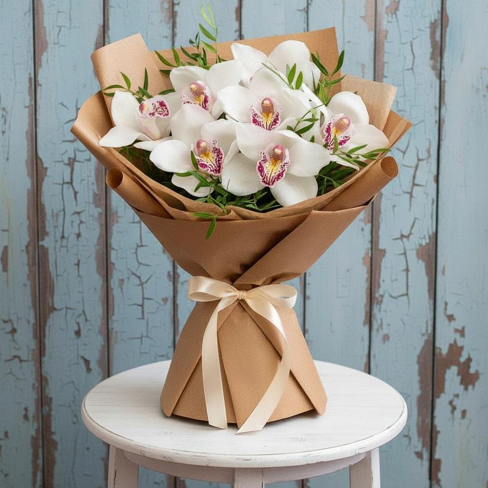 Букет цветов из: Орхидеи и Розы в Борисовке