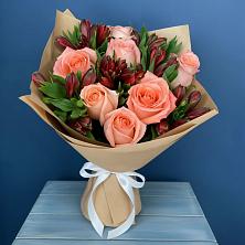 Букет цветов из:  Розы и Альстромерии в Борисовке