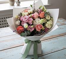 Букет цветов из:  Розы, Лизиантусы и Гвоздики #REPLACE_PRED# Борисовке