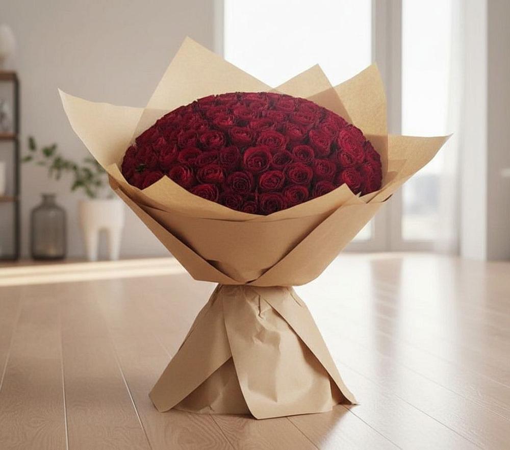 Букет 101 Красная роза в Борисовке