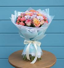 Букет цветов из:  Хризантемы и Розы в Борисовке