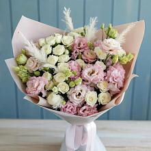 Букет цветов из:  Альстромерии и Розы в Борисовке